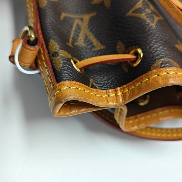 NÉONOÉ Nano Monogram Coated Canvas Brown