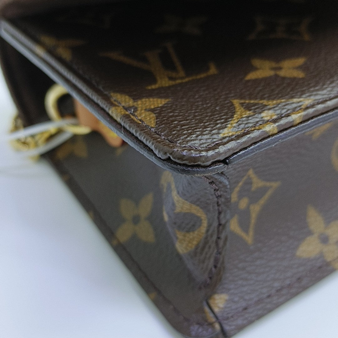 Lily Monogram Coated Canvas Brown