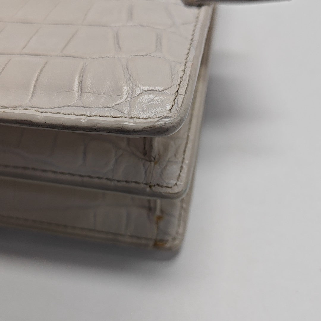 SUNSET Medium Calfskin White