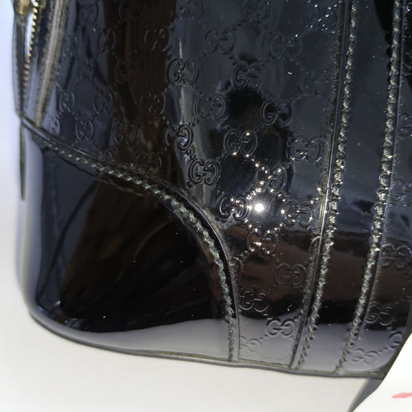 Microguccissima Monogram Patent Leather Black