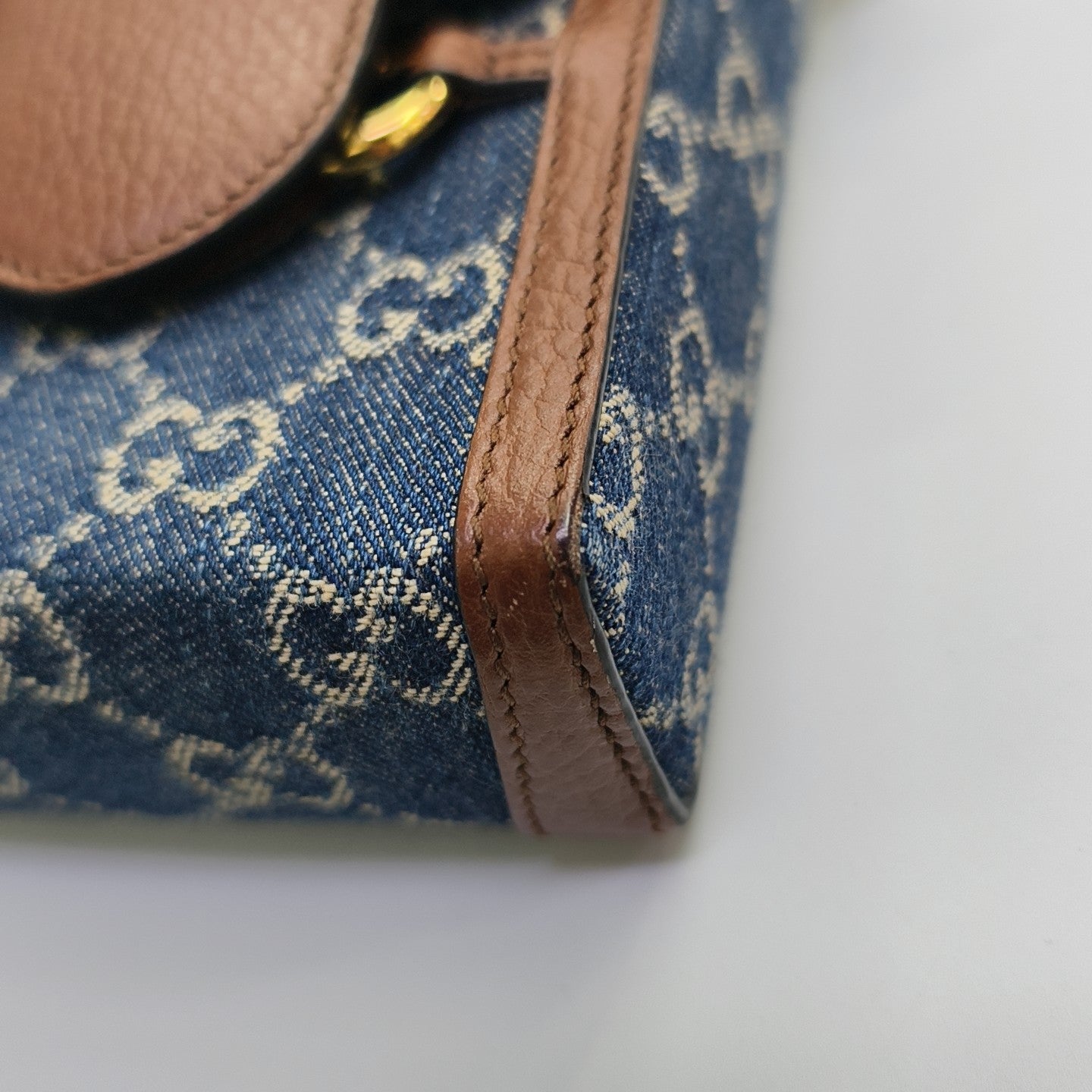 Horsebit 1955 Mini Monogram Denim Blue