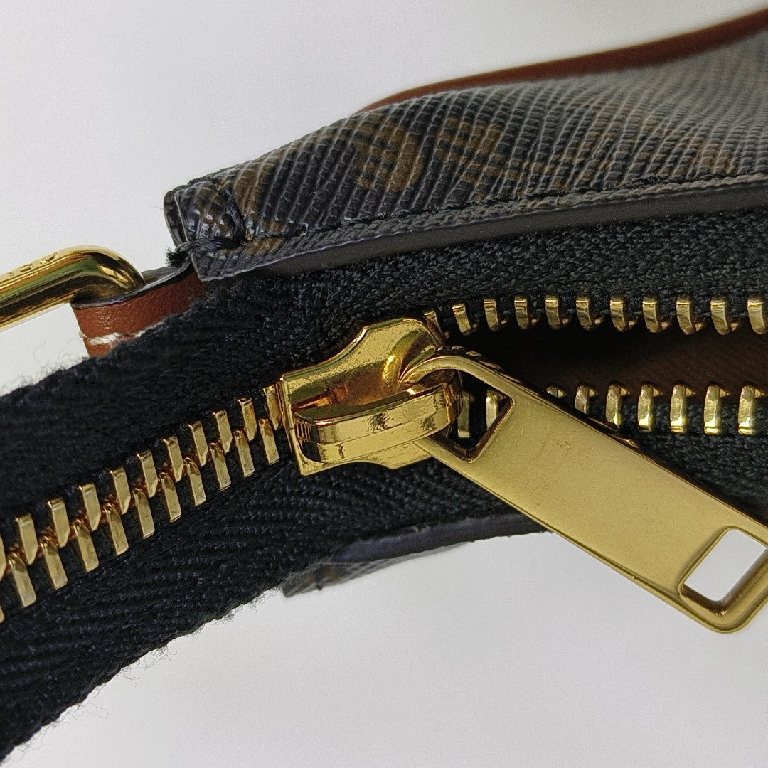 Authenticated pre-owned  AVA Coated Canvas Brown - Top Handle Bag at Looply