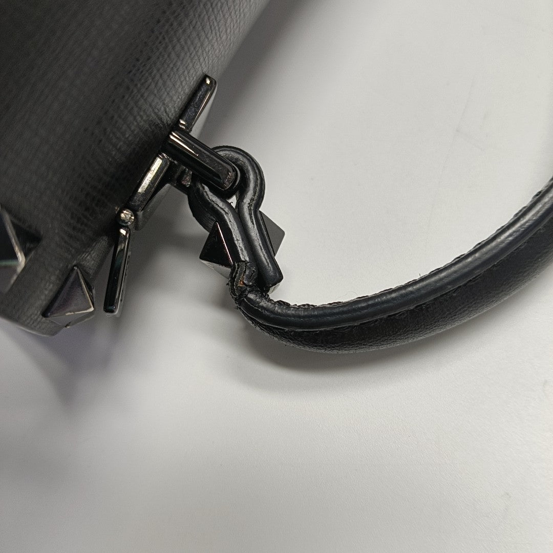 Rockstud Small Calfskin Black