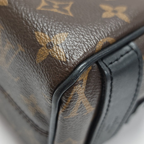 Monogram Coated Canvas Clutch Brown