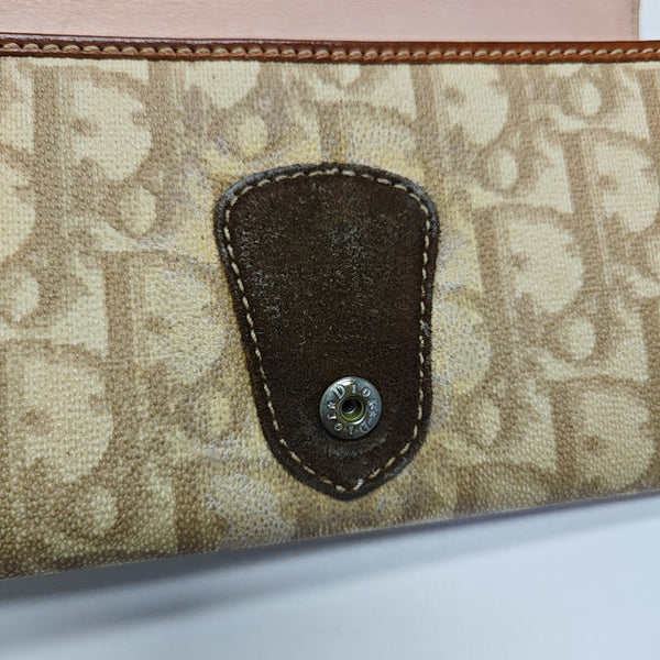 Oblique Coated Canvas Top Handle Bag Beige