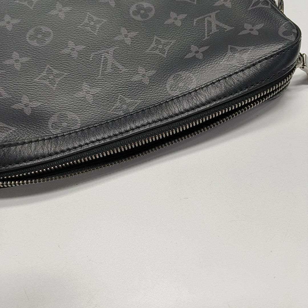 TRIO Monogram Coated Canvas Gray