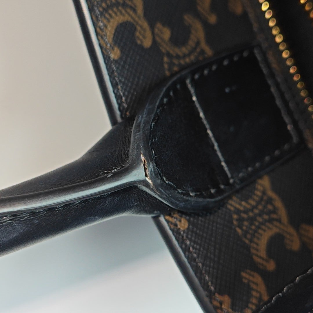 CABAS CELINE Small Coated Canvas Black