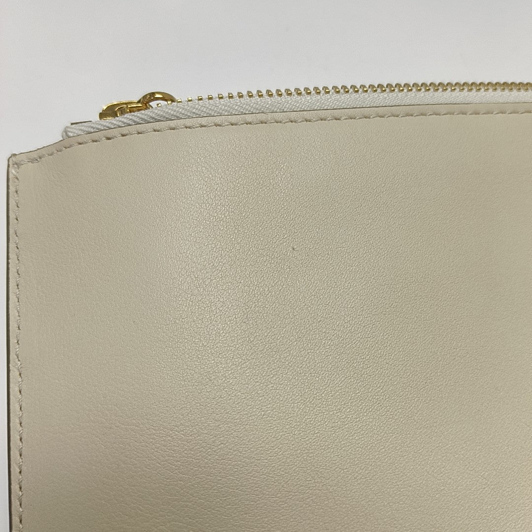 Calfskin Clutch Beige