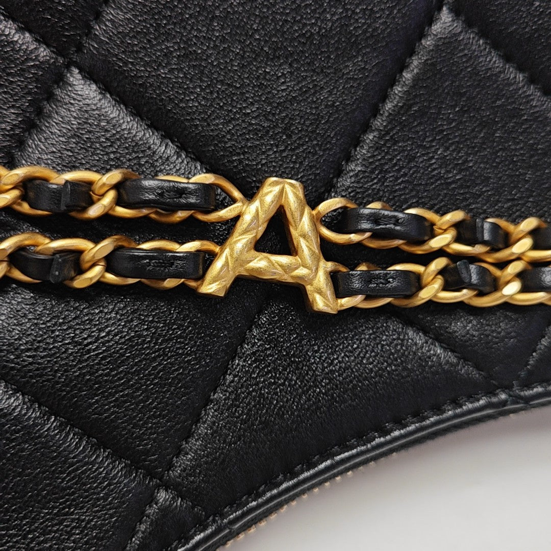 23K Quilted Lambskin Black