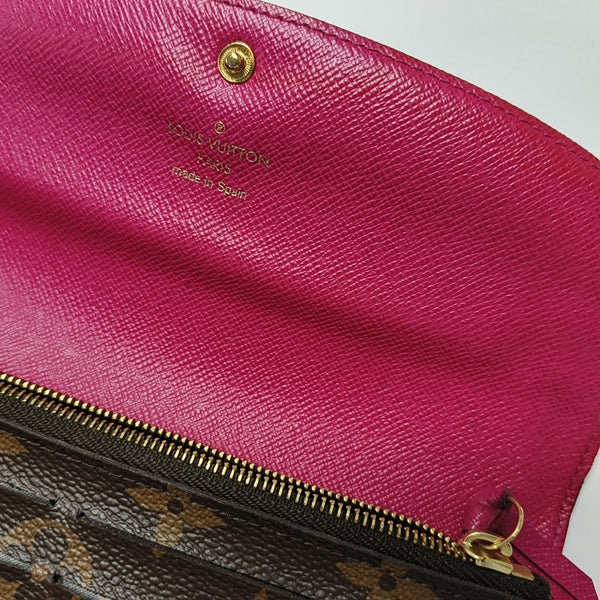 EMILIE Monogram Coated Canvas Brown Wallet