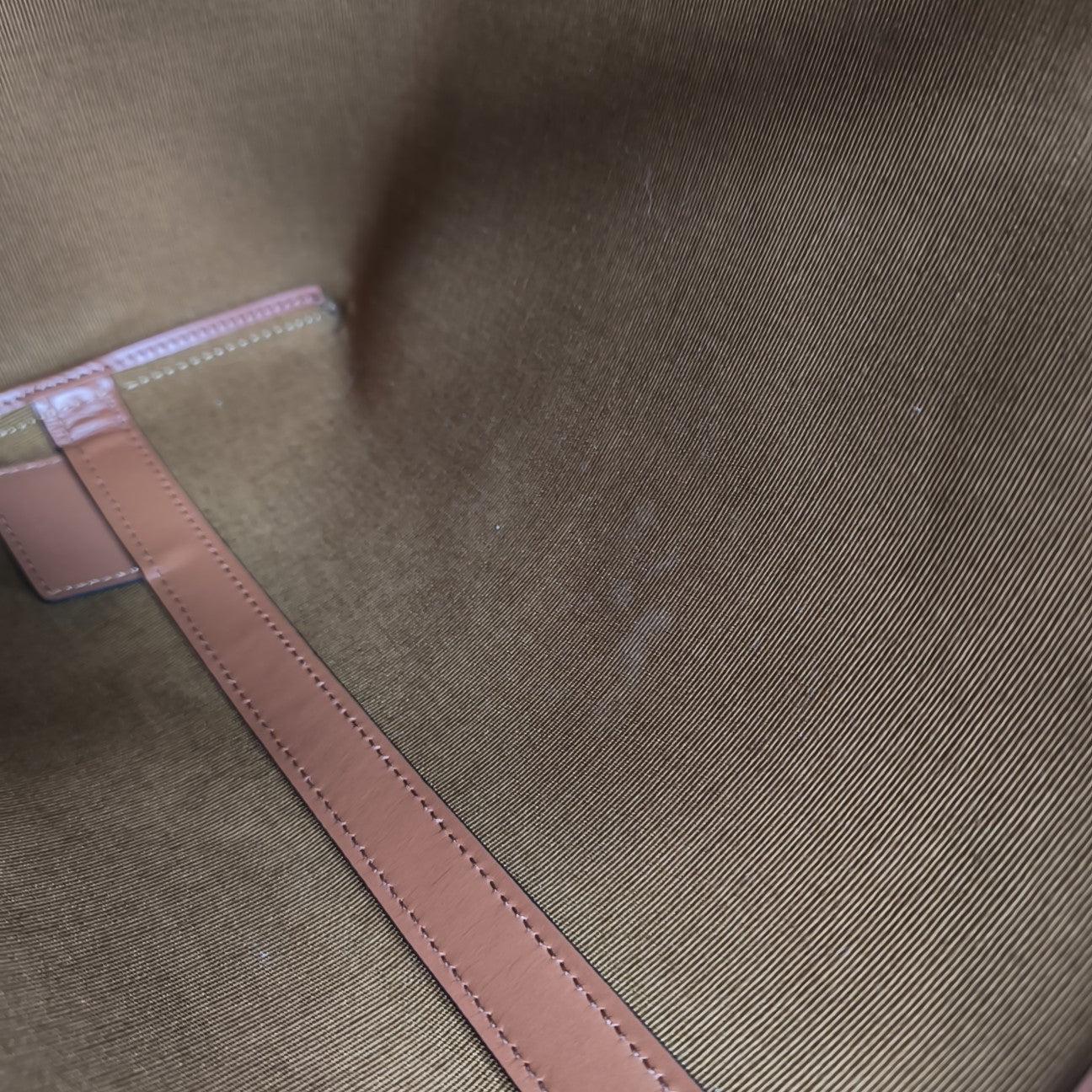 Coated Canvas Shoulder Bag Brown