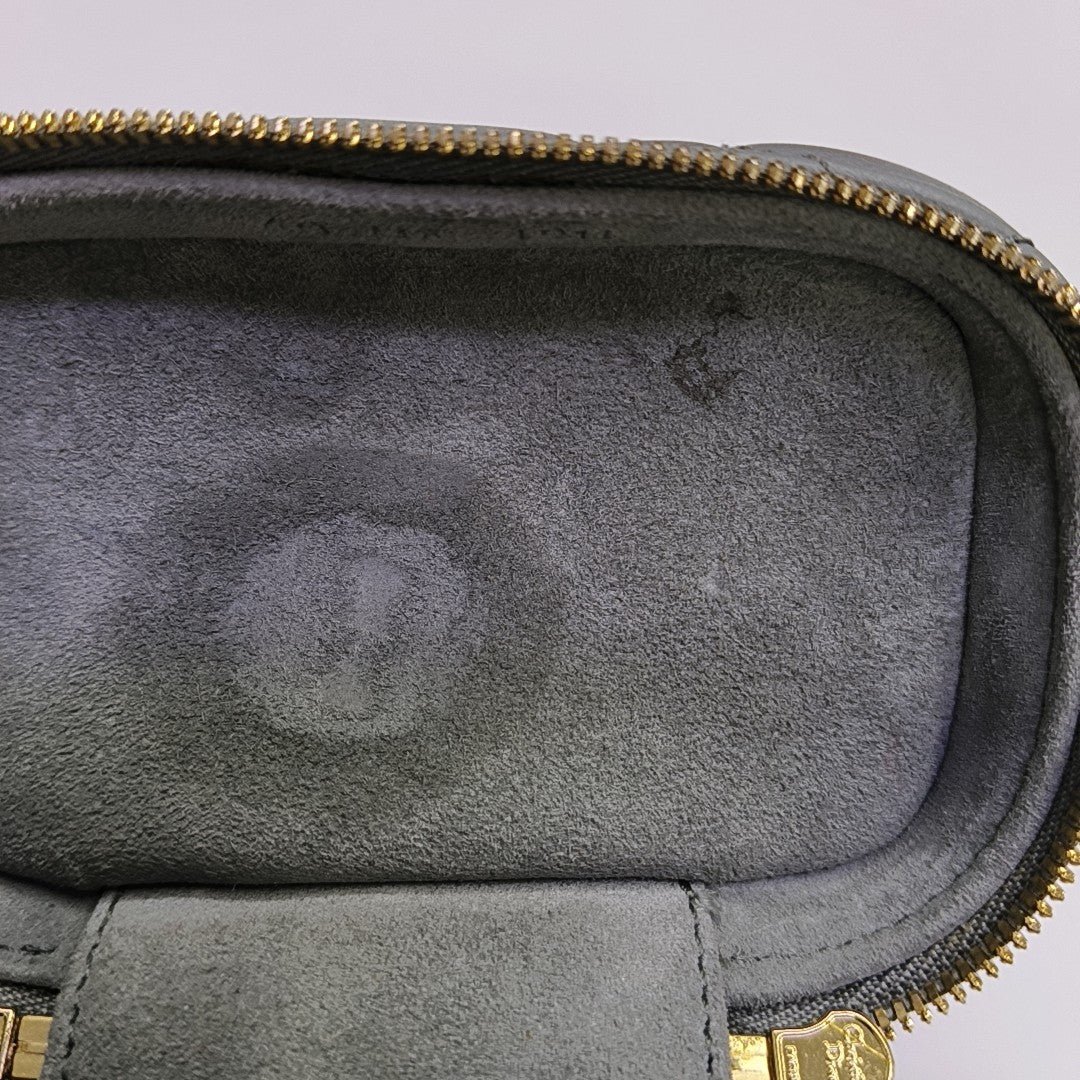Vanity Lady Dior Super Mini Cannage Lambskin Gray