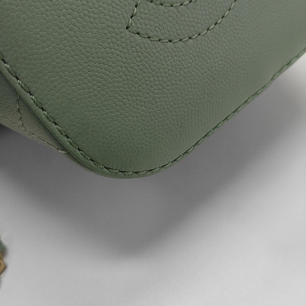 DRAWSTRING Quilted Lambskin Green