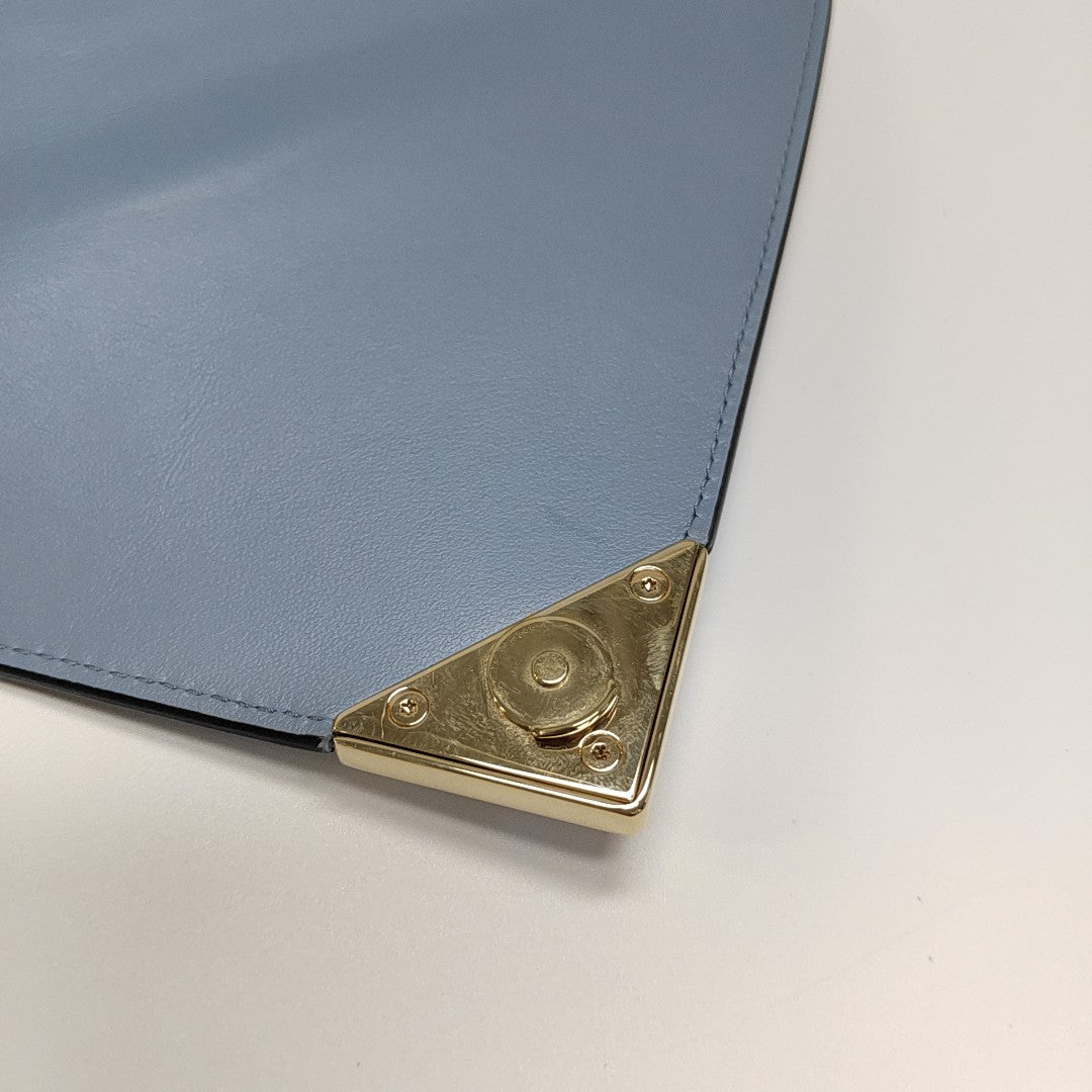Saffiano Calfskin Shoulder Bag Blue