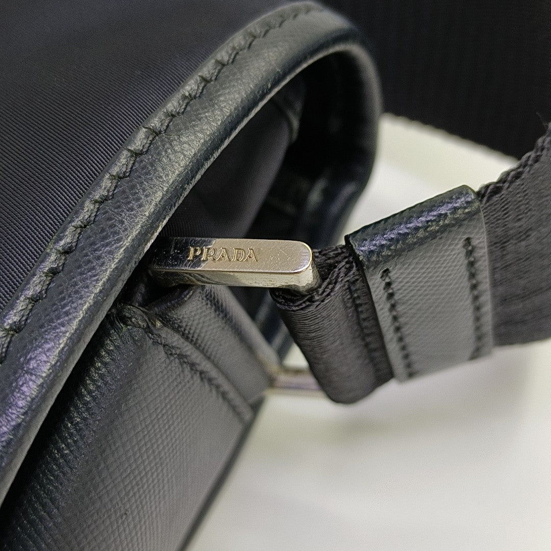 Nylon Shoulder Bag Blue
