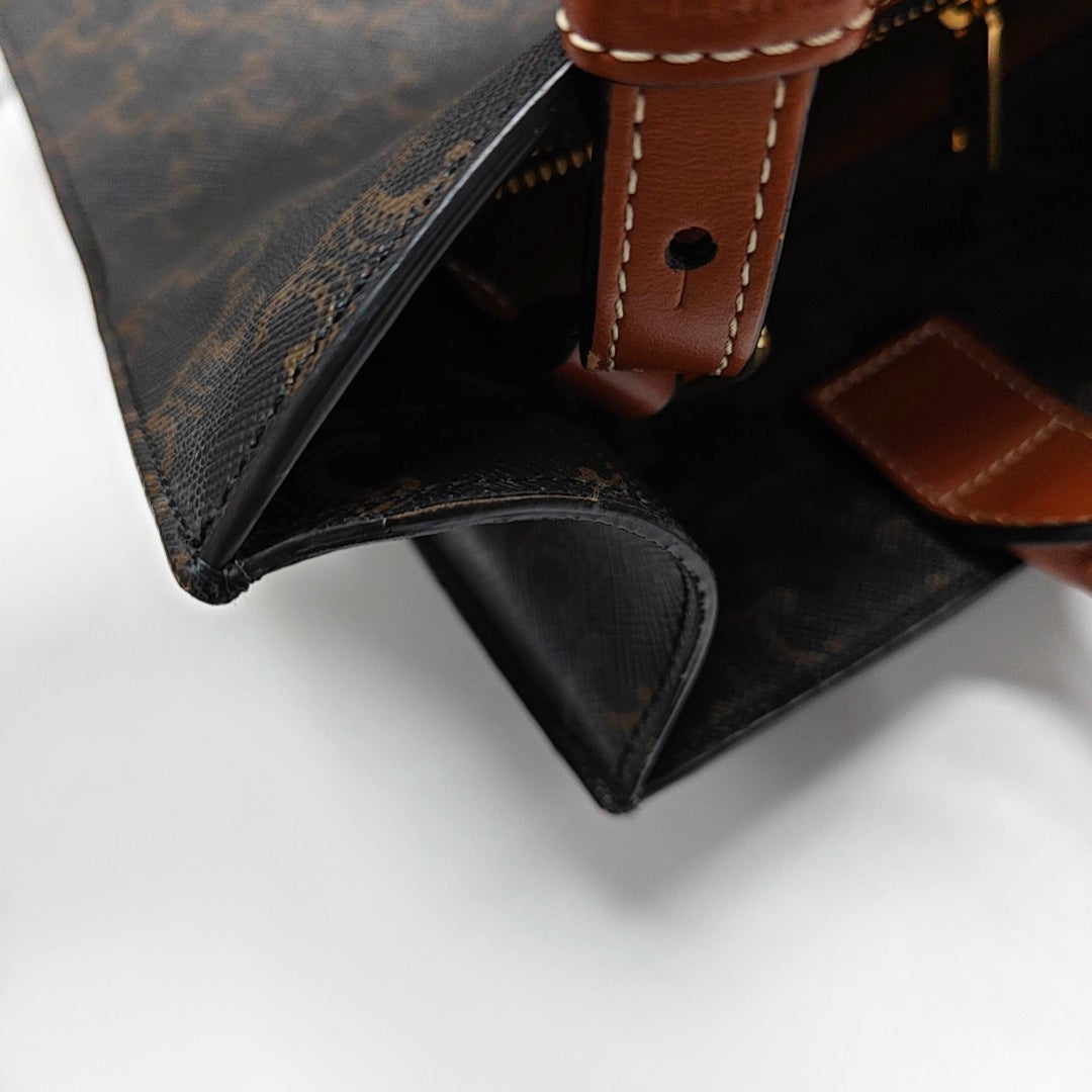 CABAS CELINE Small Coated Canvas Brown
