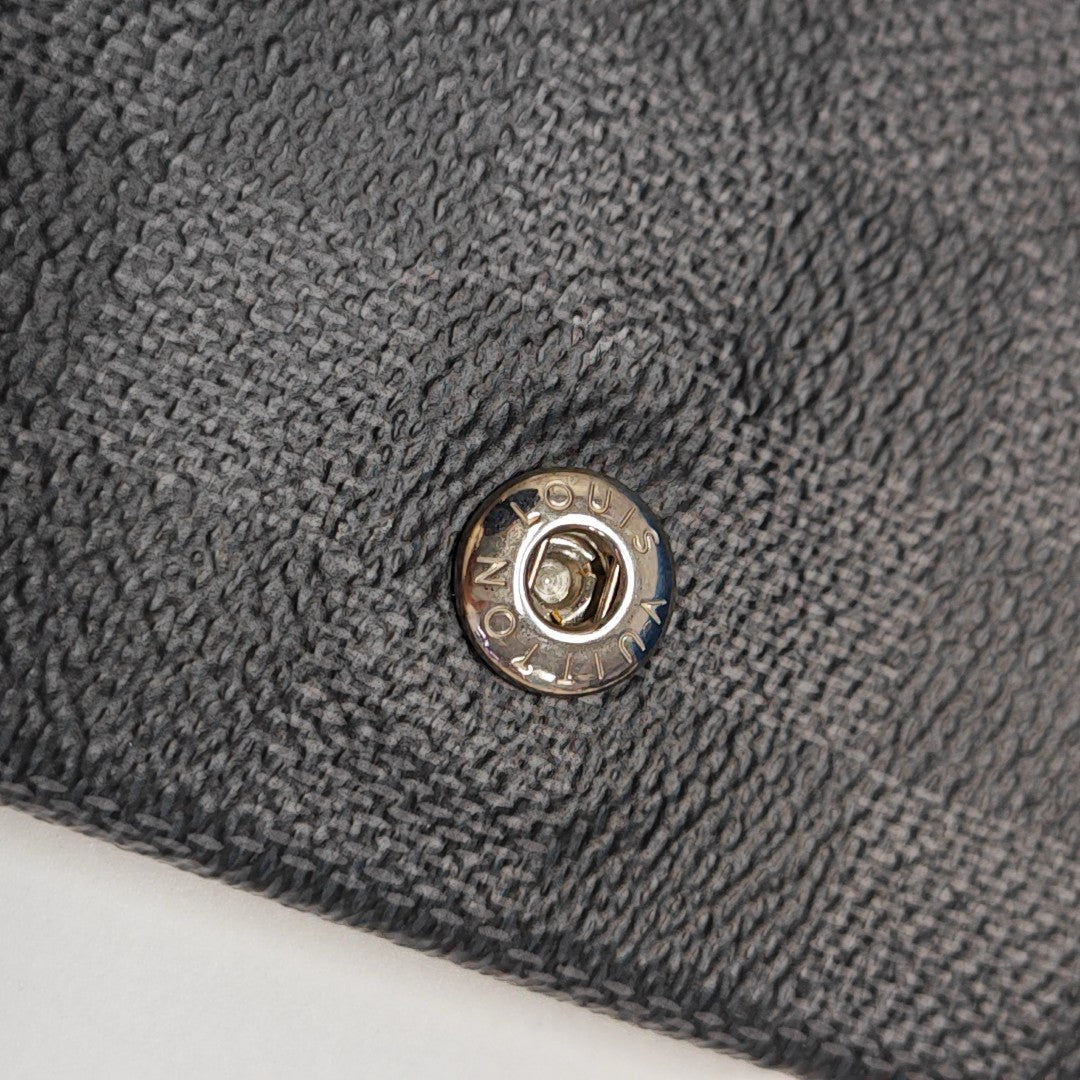 ALPHA Damier Graphite Coated Canvas Gray Wallet