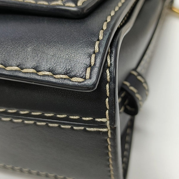Calfskin Shoulder Bag Black