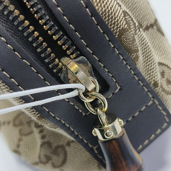 Monogram Fabric Clutch Beige