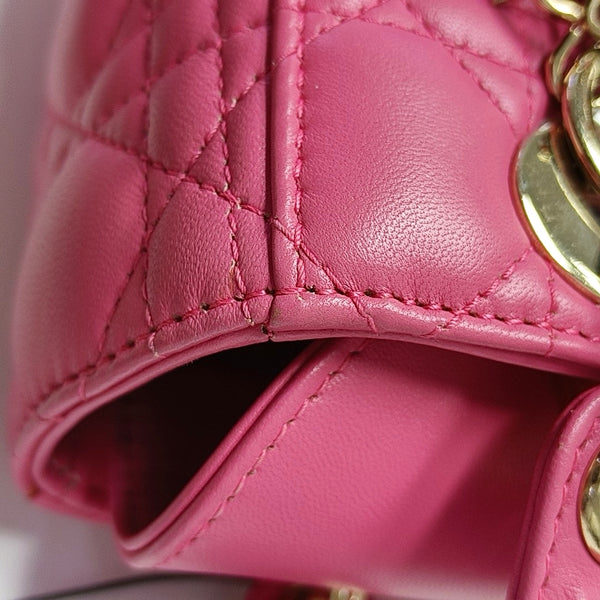 Authenticated pre-owned  Lady Dior Small Cannage Lambskin Pink - Tote Bag at Looply