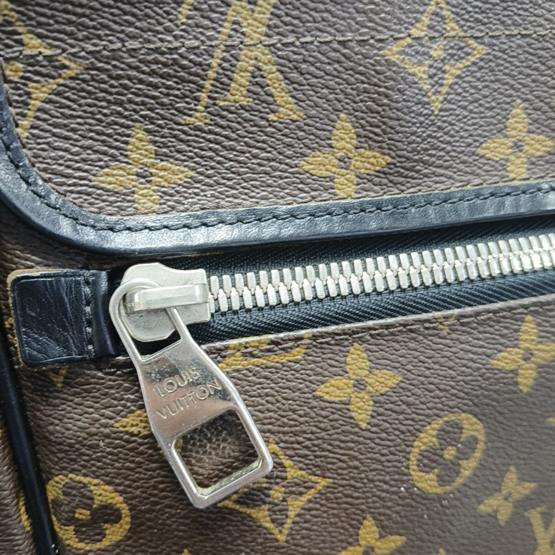 BASS Monogram Coated Canvas Brown