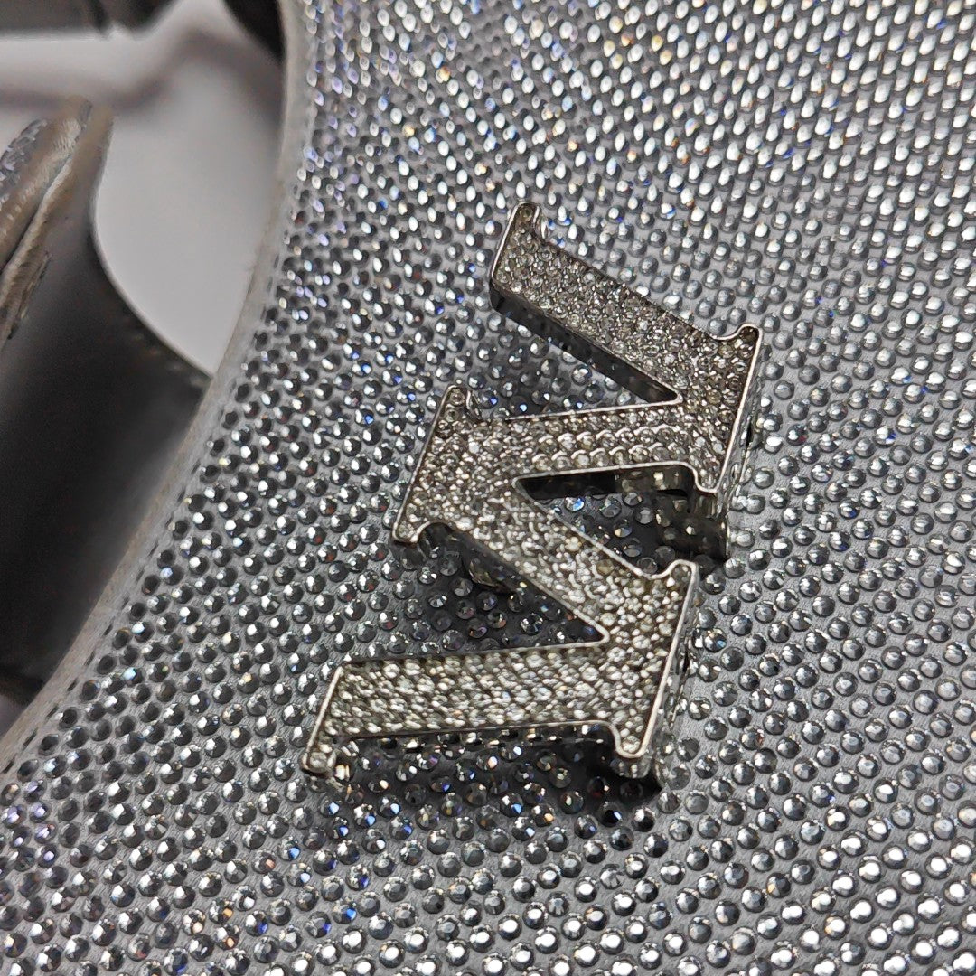 Satin Top Handle Bag Silver