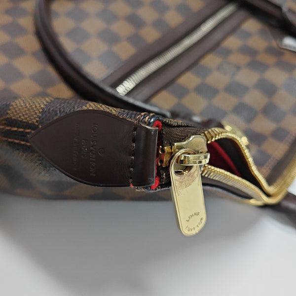 SALEYA Damier Ebene Coated Canvas Brown