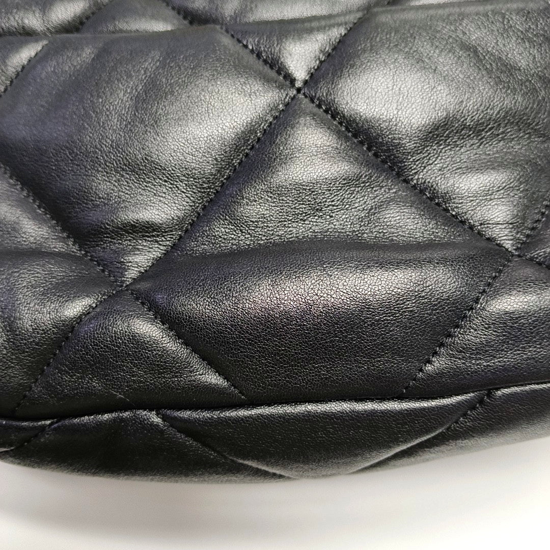 CHANEL 19 Small Quilted Lambskin Black
