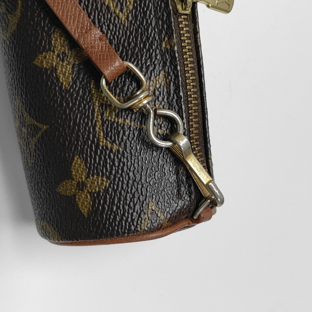 PAPILLON Mini Monogram Coated Canvas Brown