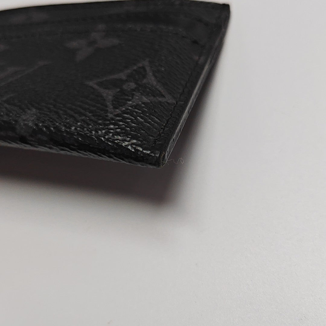 Monogram Coated Canvas Card Holder Black