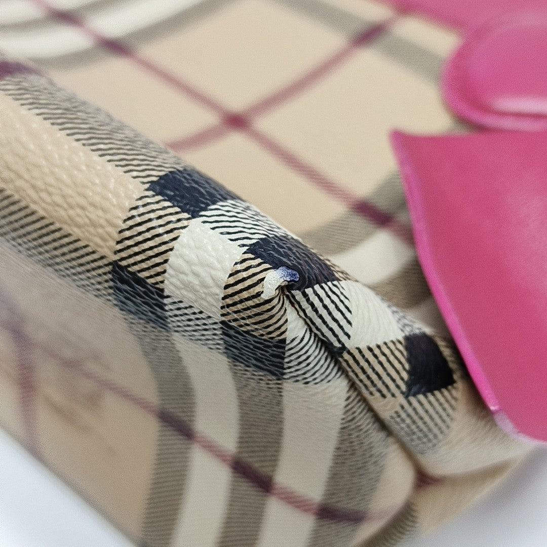 Coated Canvas Crossbody Bag Beige