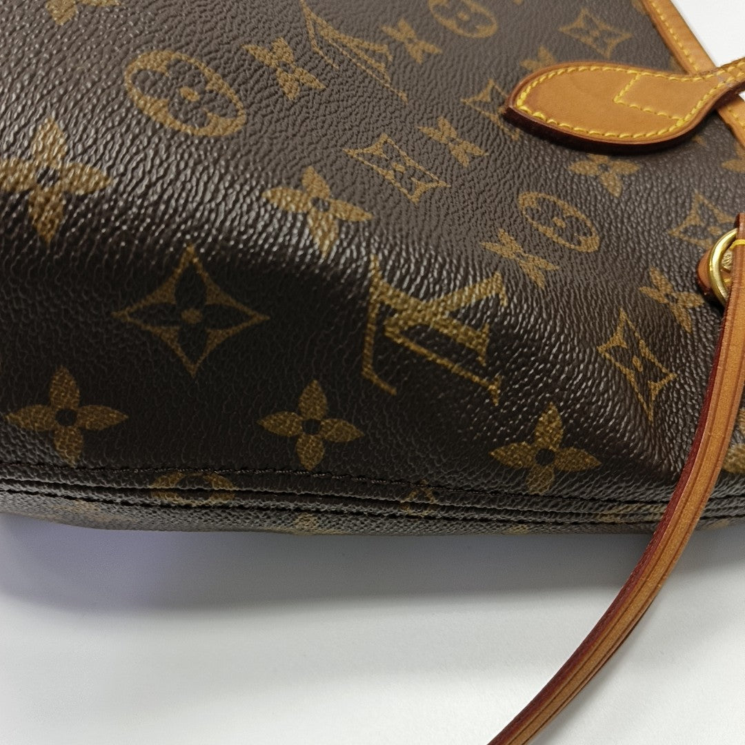 NEVERFULL PM Monogram Coated Canvas Brown