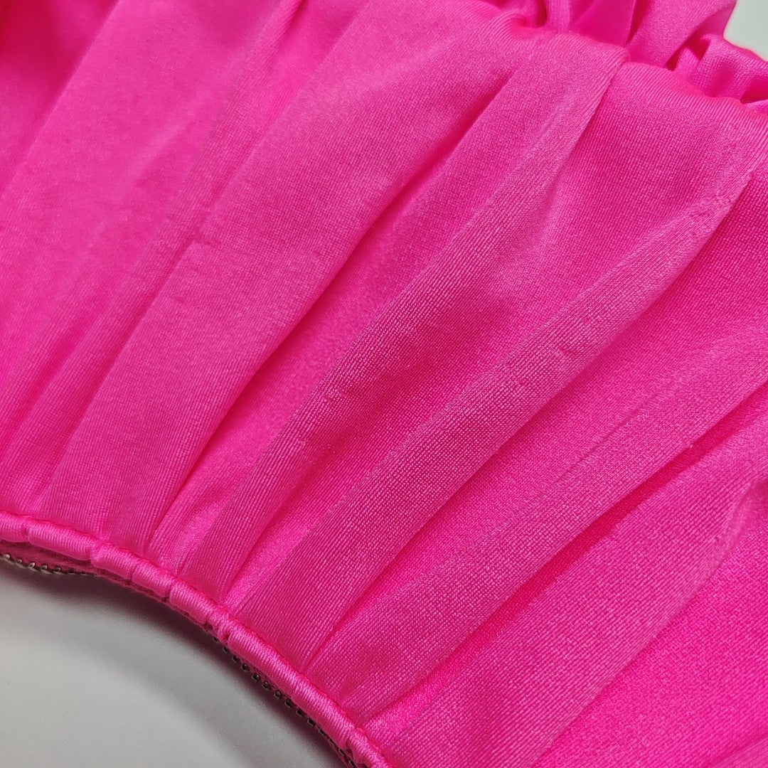 Authenticated pre-owned  Le Cagole XS Fabric Pink - Shoulder Bag at Looply