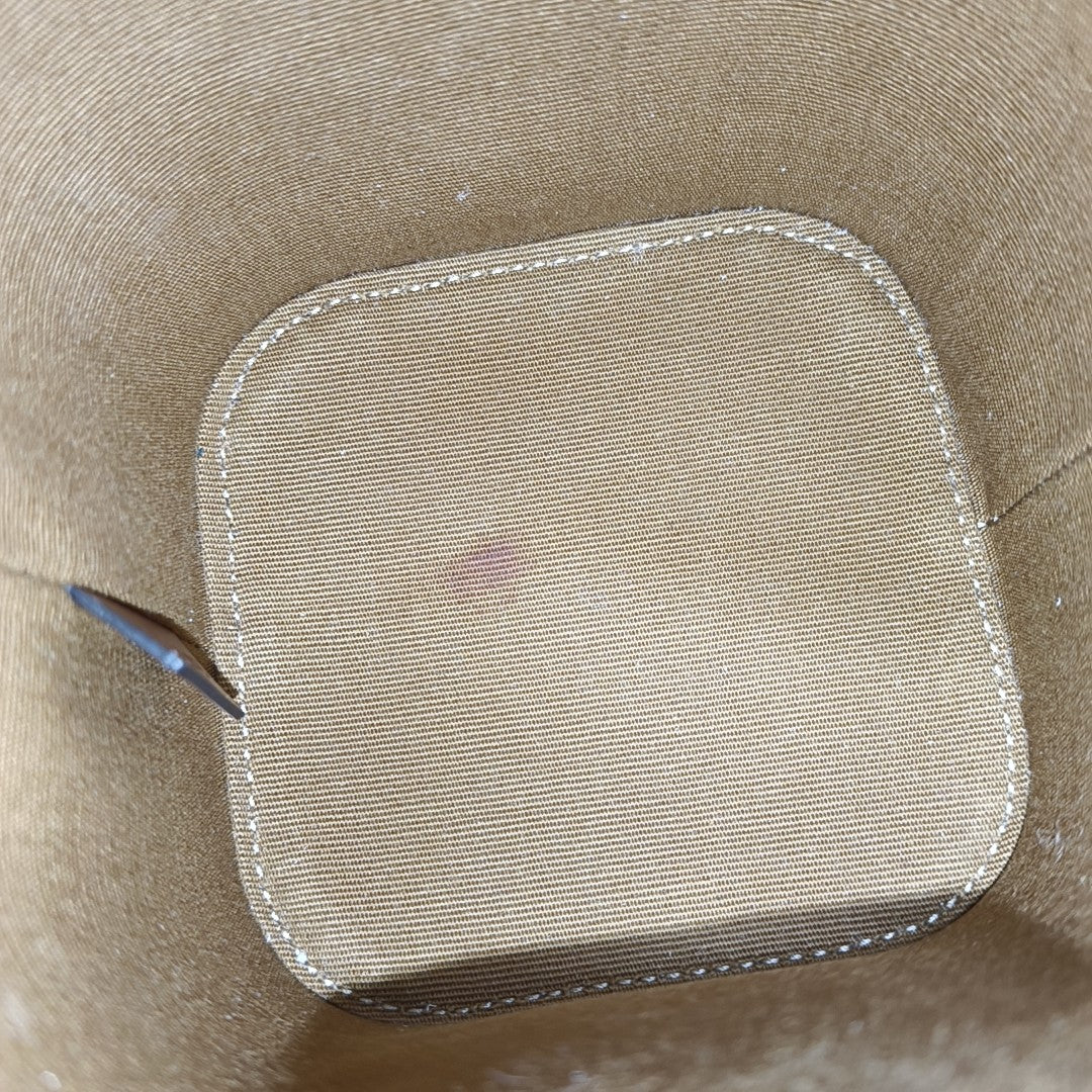Coated Canvas Shoulder Bag Brown