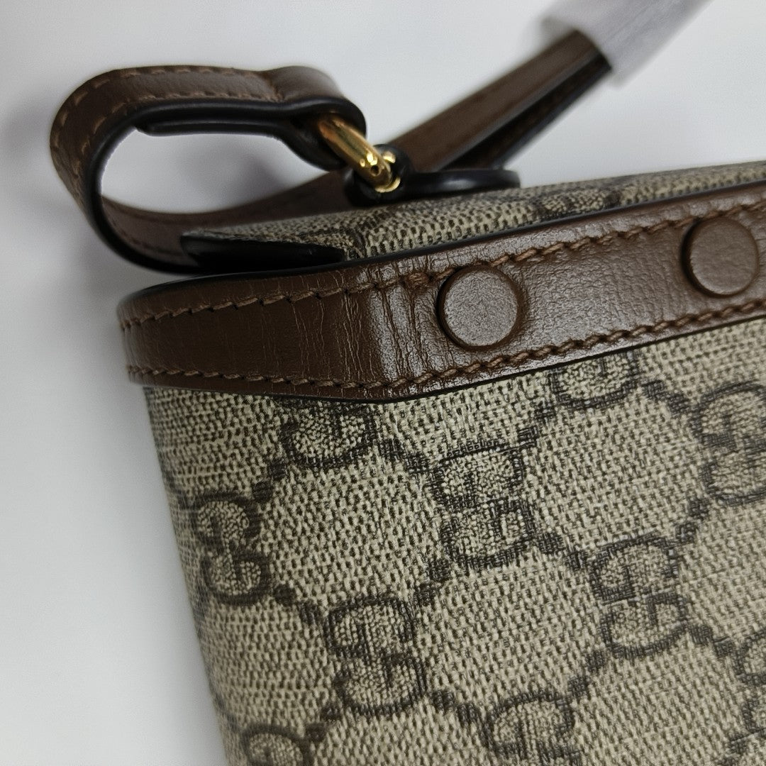 Horsebit 1955 Mini Monogram Coated Canvas Beige