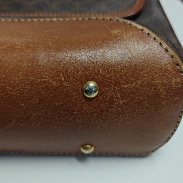Coated Canvas Shoulder Bag Brown