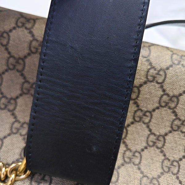 Padlock Small Monogram Coated Canvas Beige