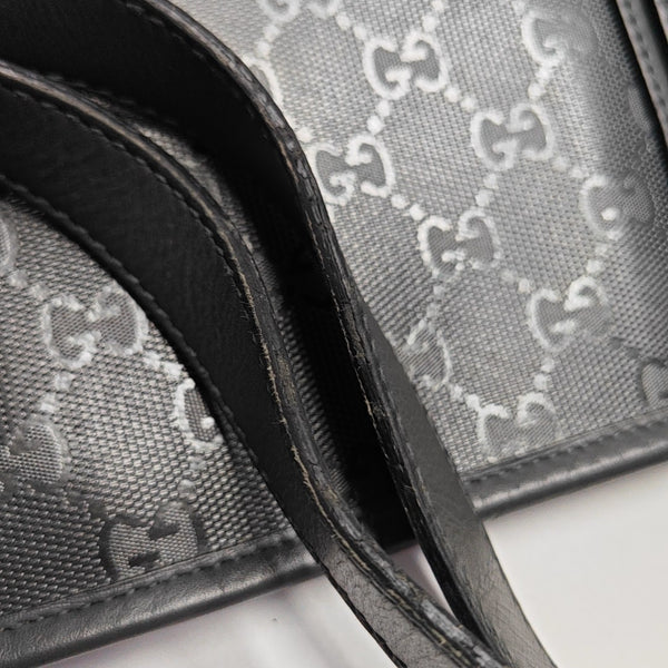 GG Imprime Monogram Coated Canvas Gray
