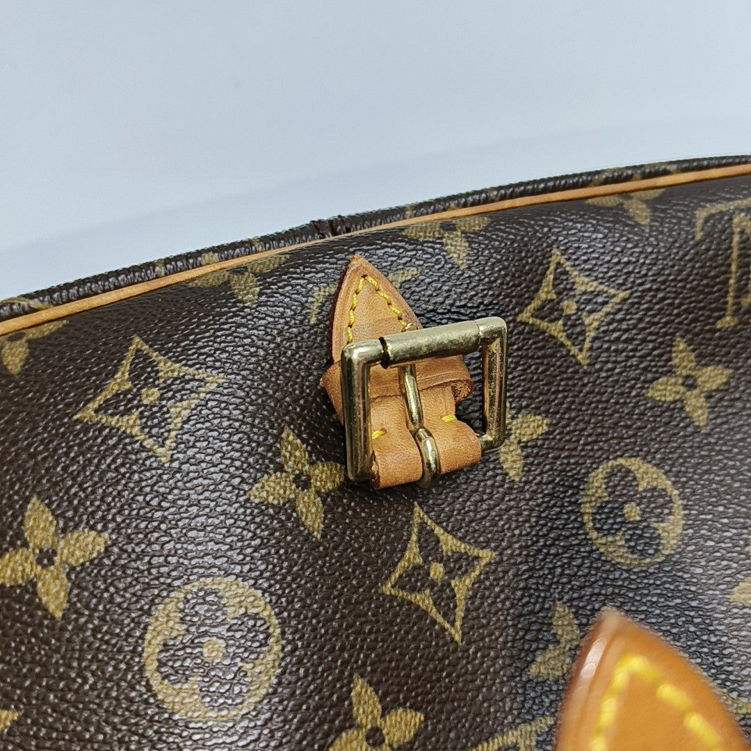 SOLOGNE PM Monogram Coated Canvas Brown