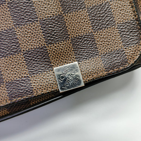 DISTRICT MM Damier Ebene Coated Canvas Brown