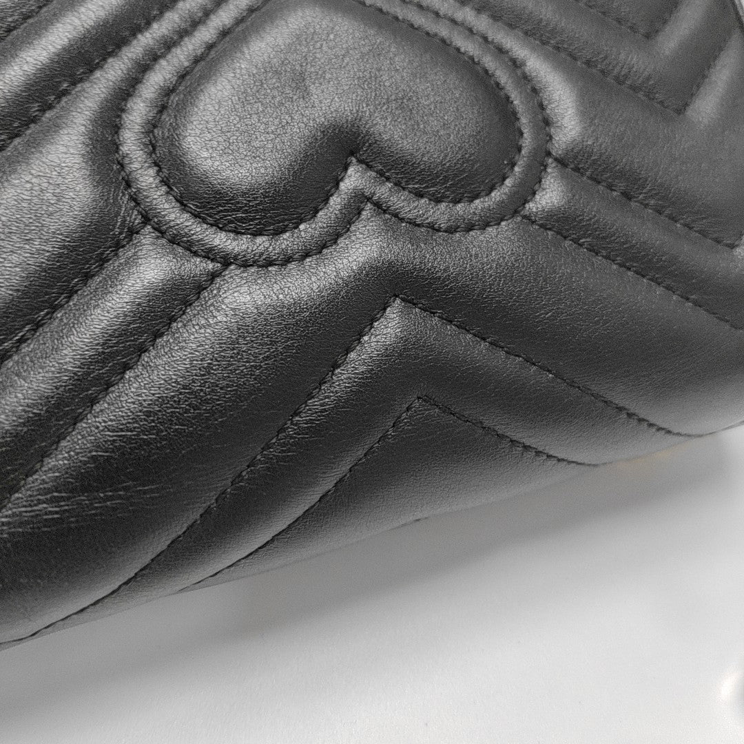 GG Marmont Mini Quilted Calfskin Black