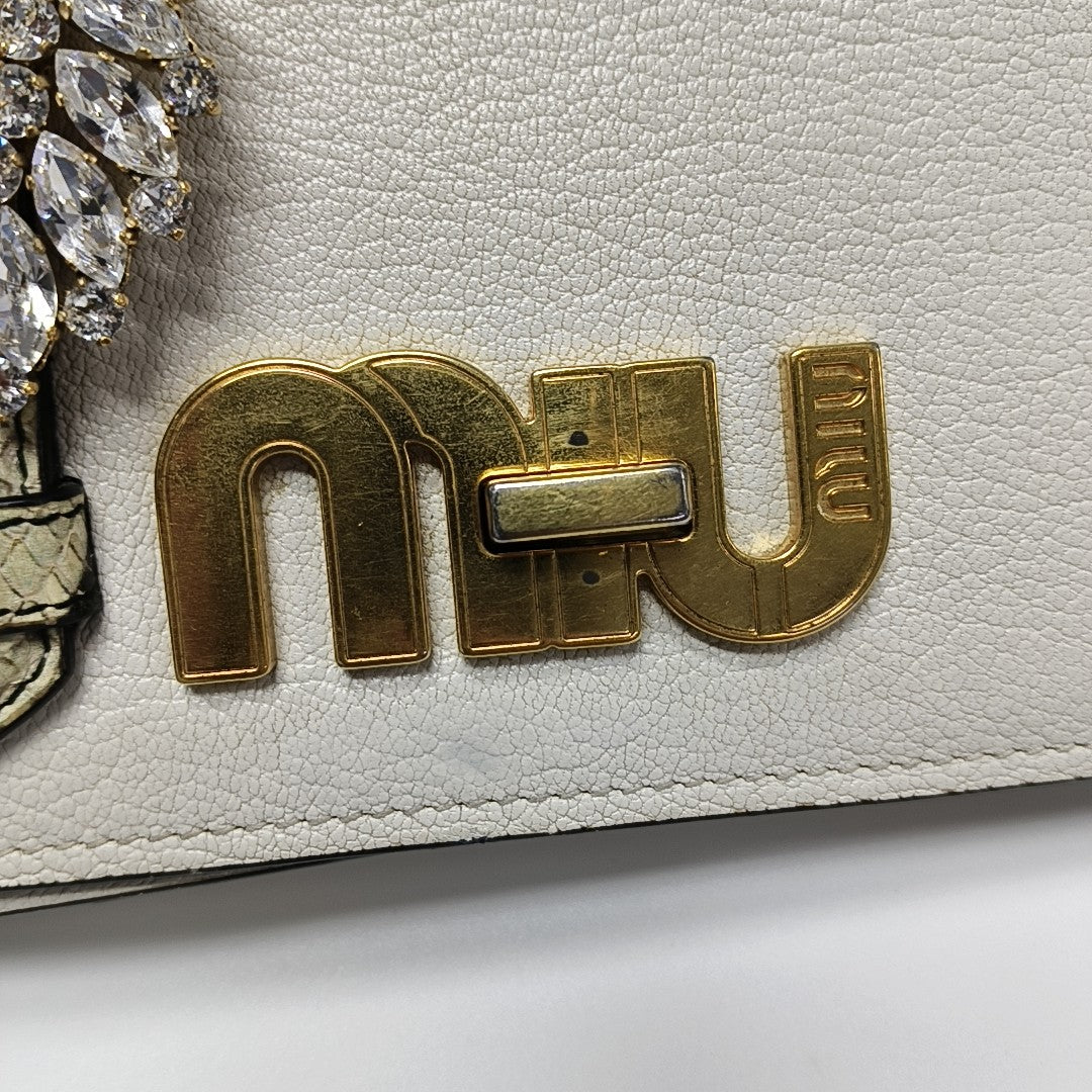 My Miu Calfskin White