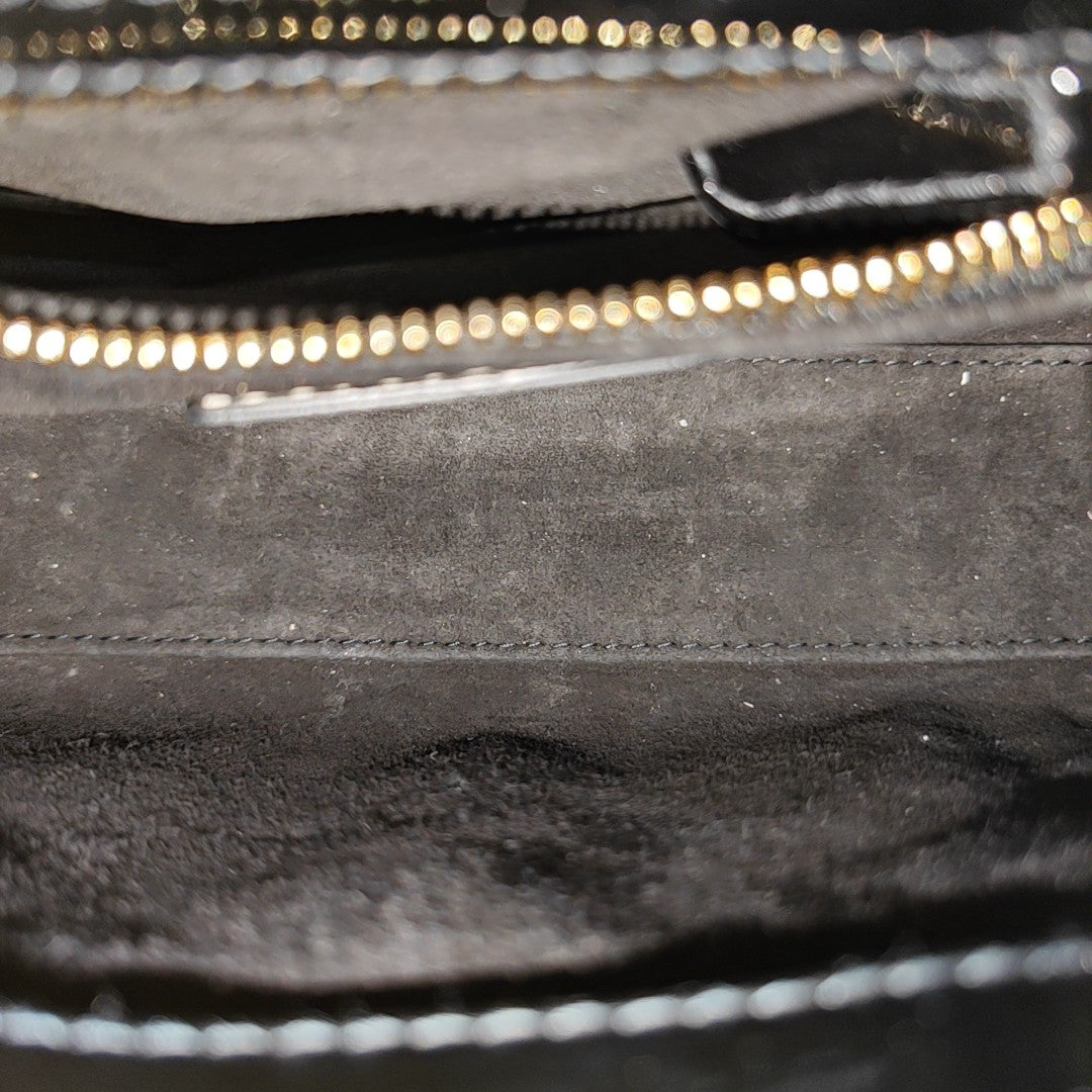 Lady Dior Mini Quilted Patent Leather Black