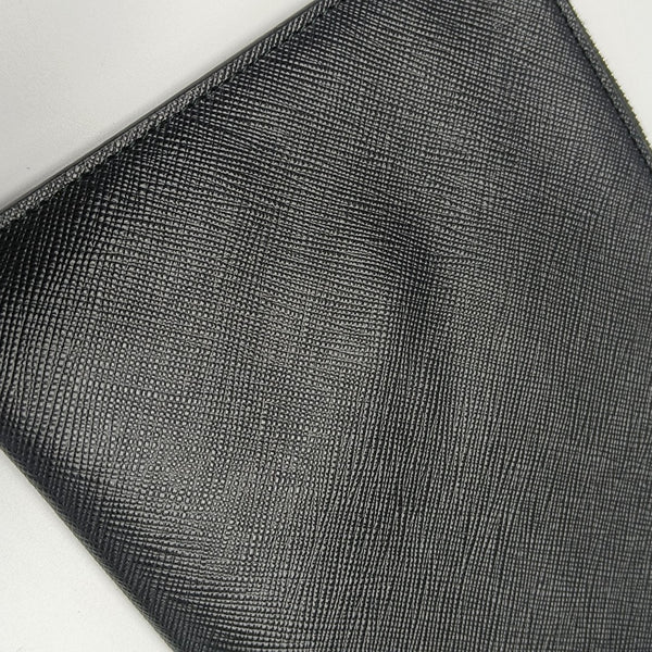 Saffiano Calfskin Clutch Black