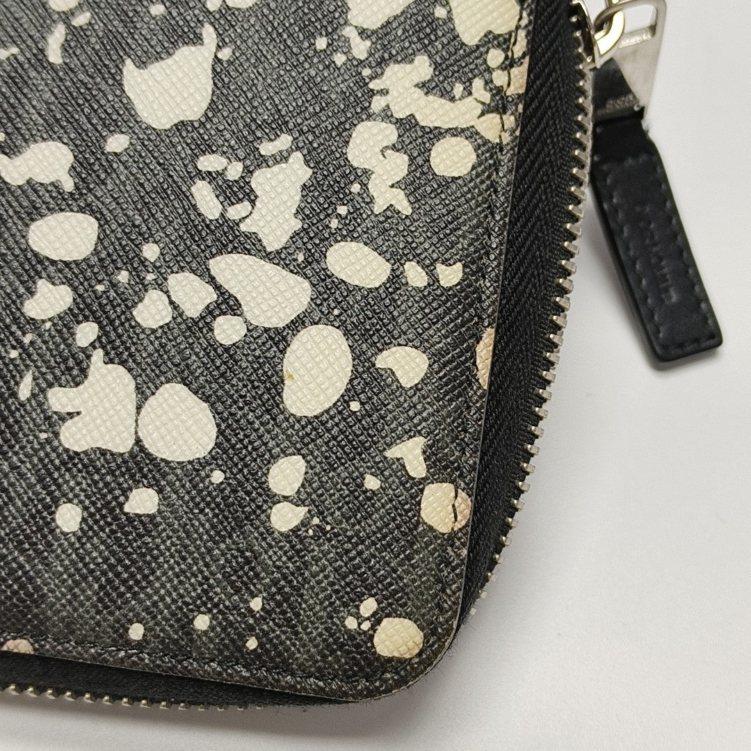 Coated Canvas Wallet Gray
