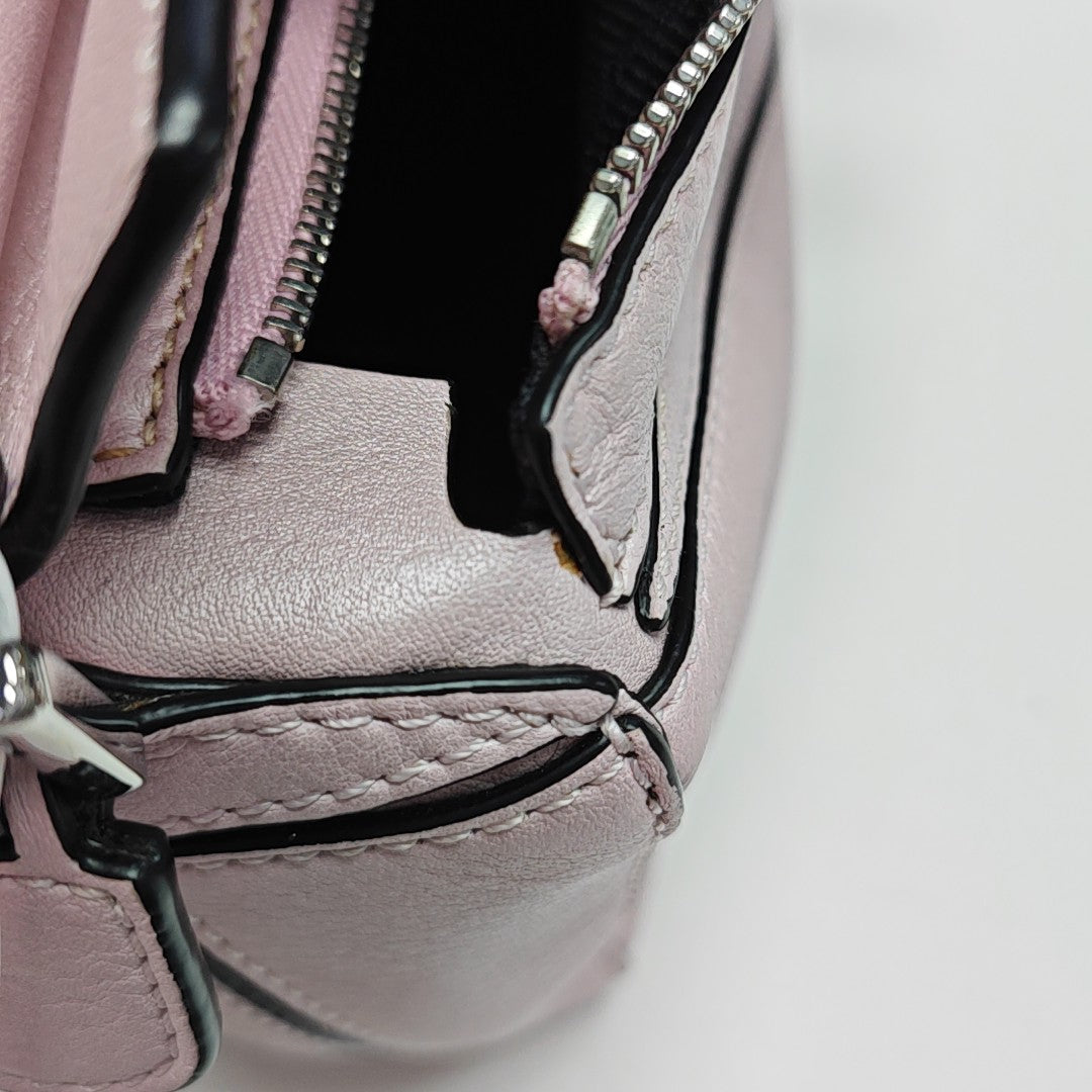 Puzzle Mini Quilted Calfskin Pink