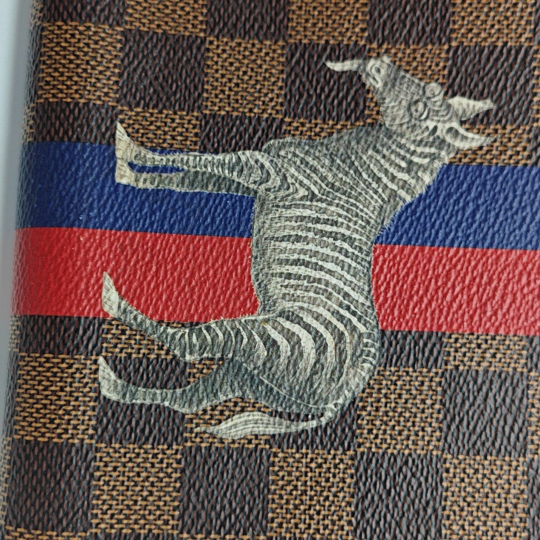 Damier Ebene Coated Canvas Wallet Brown