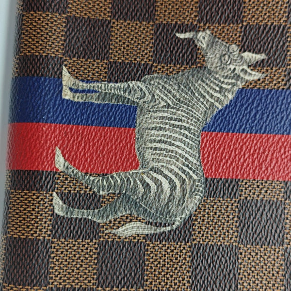 Damier Ebene Coated Canvas Wallet Brown