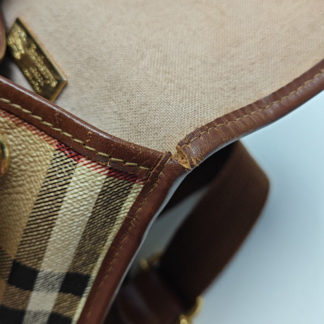 Coated Canvas Backpack Brown