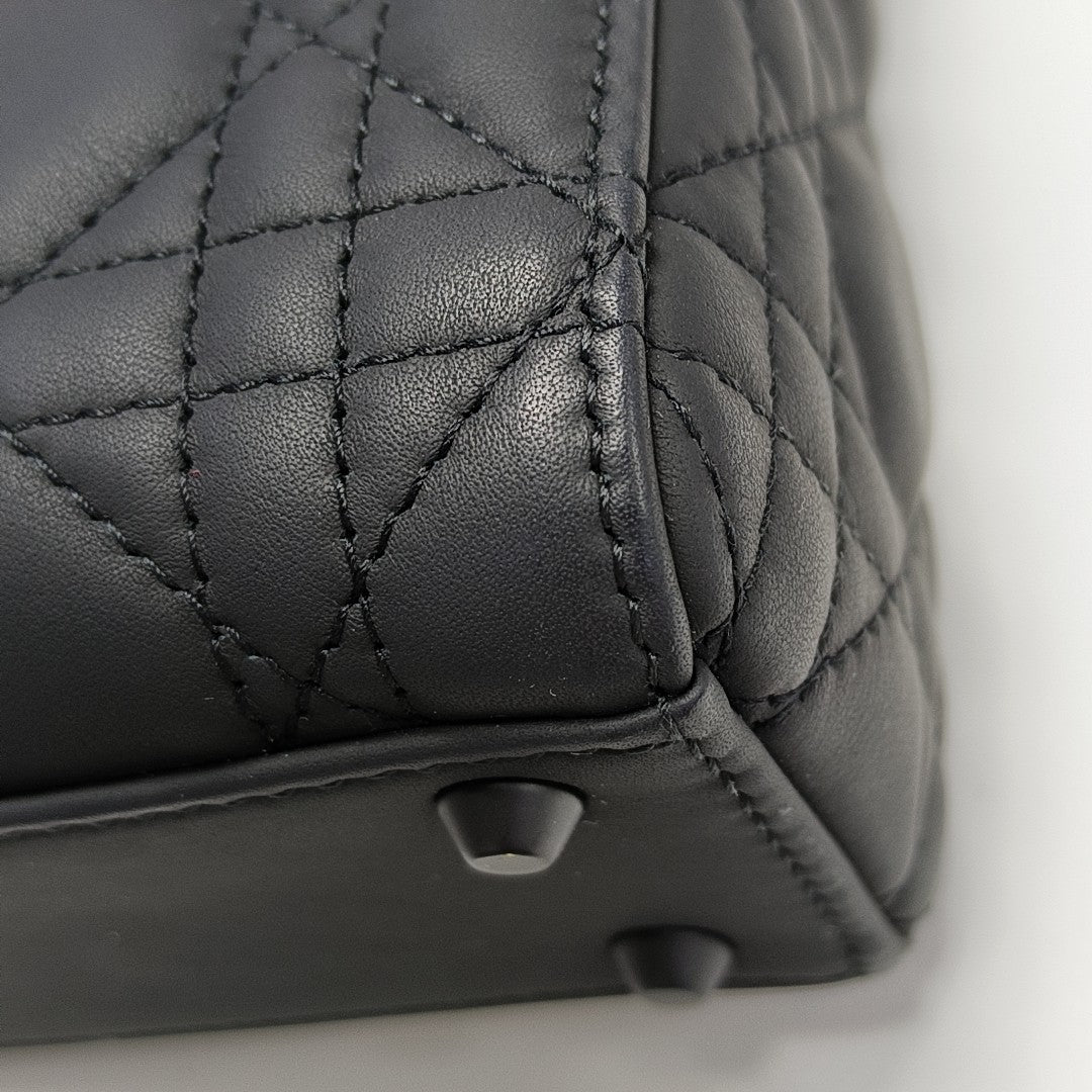 Lady Dior Mini Cannage Calfskin Black